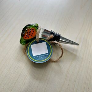 NWOT New Without Tag Anthropologie With A Twist Fruta Bottle Stopper in Papaya